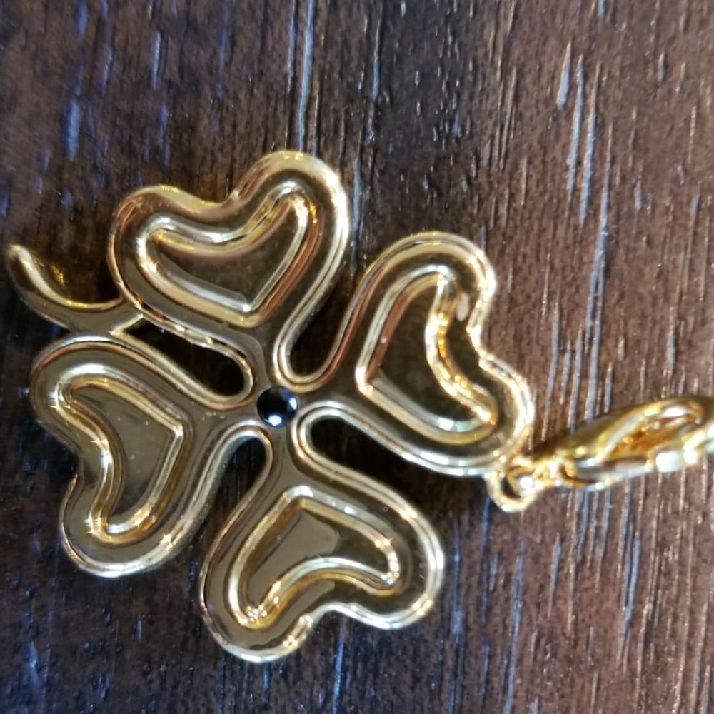 Jewels By Jen Black Crystal Four Leaf Clover Charm - Picture 7 of 9